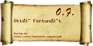 Ottó Fortunát névjegykártya